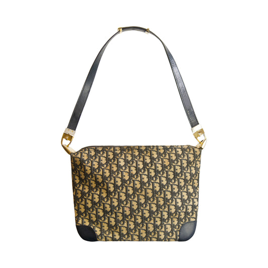 Christian Dior Monogram Navy Canvas Shoulder Bag