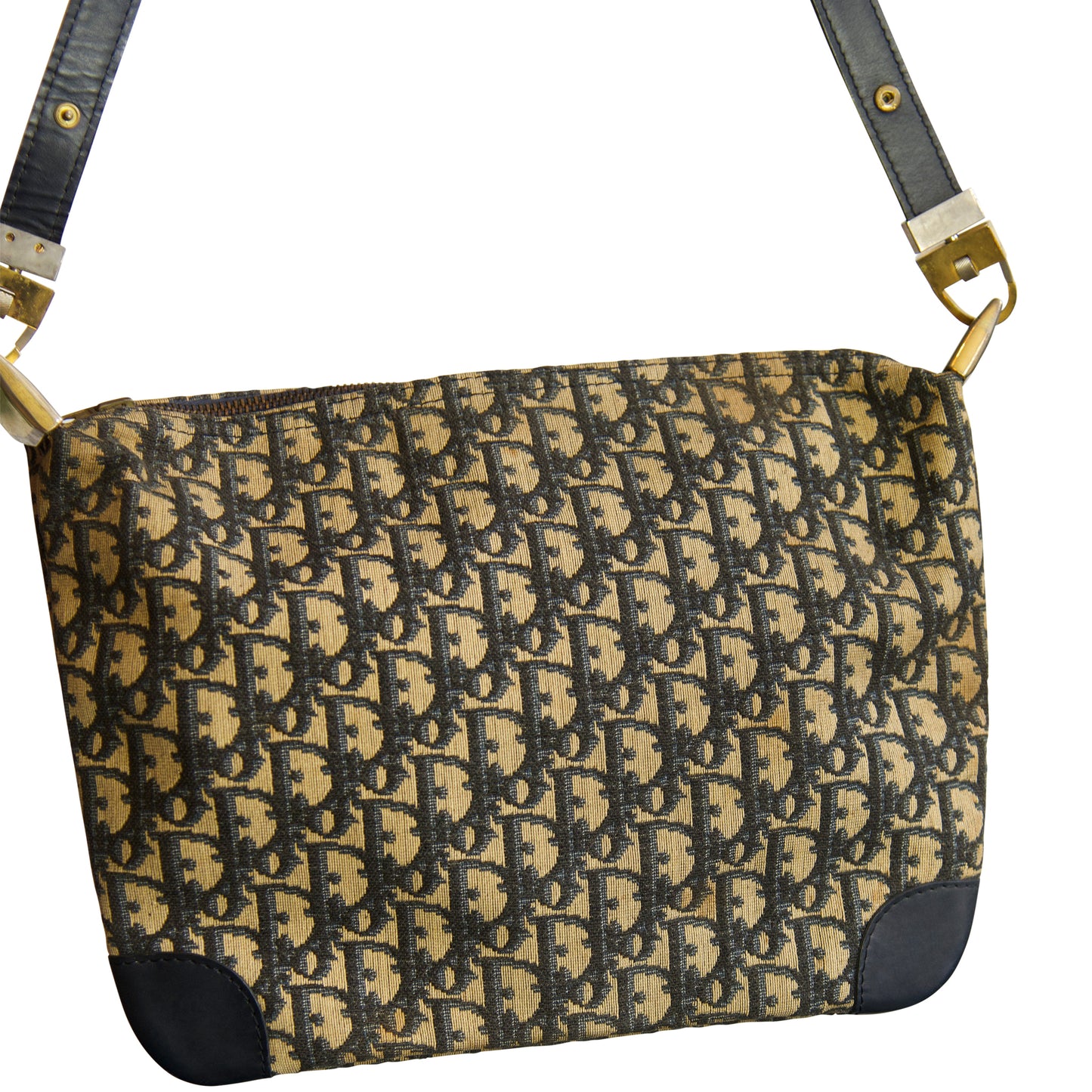 Christian Dior Monogram Navy Canvas Shoulder Bag