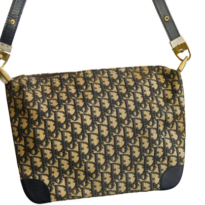 Christian Dior Monogram Navy Canvas Shoulder Bag