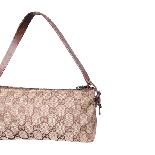 Gucci GG Monogram Pouchette Baguette Clutch Bag