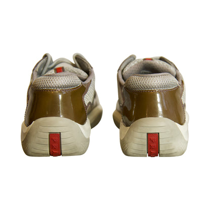 2010 Prada Cups Brown Patent Leather Trainers