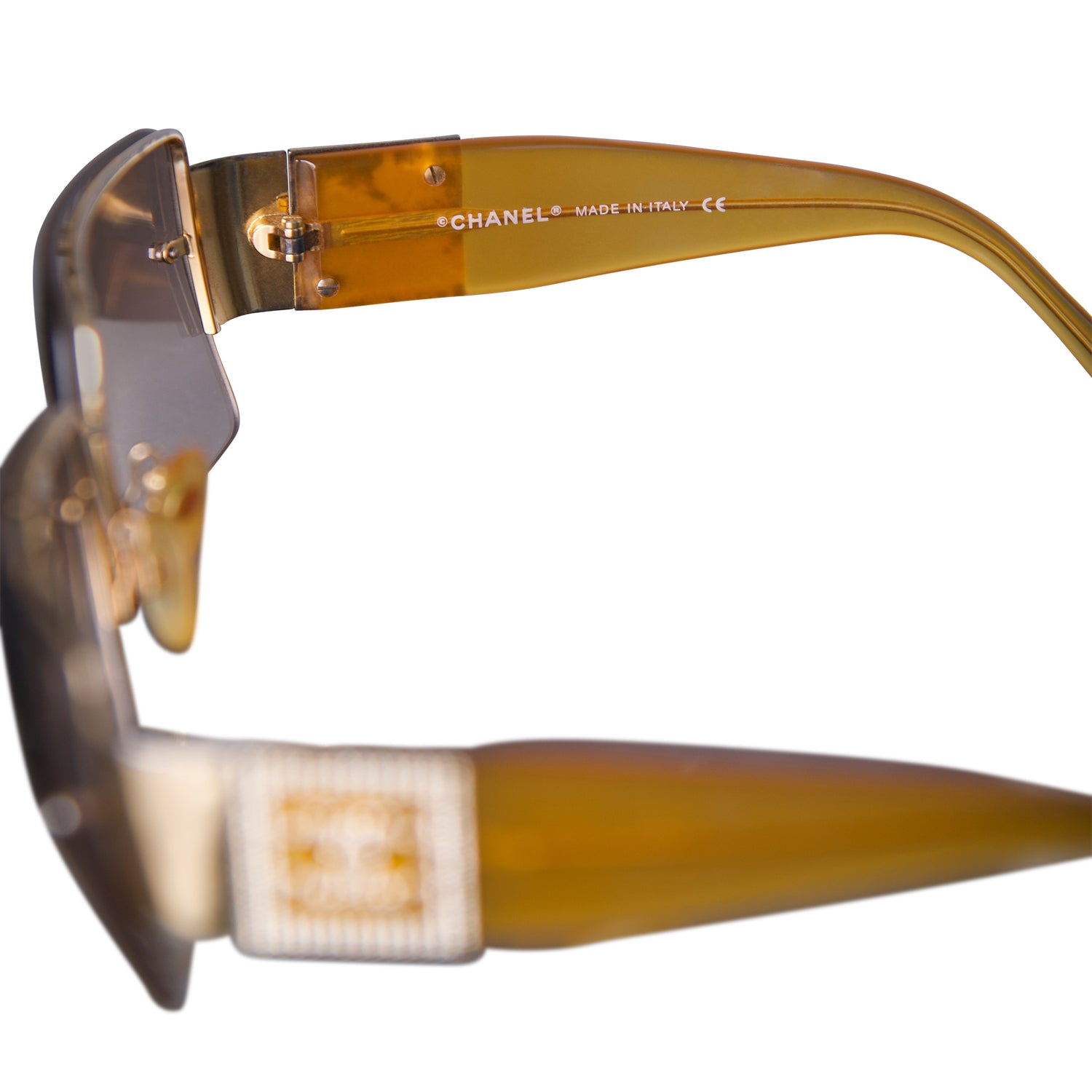 Chanel Rimless Tinted CC Embelished Sunglasses (4095-B)
