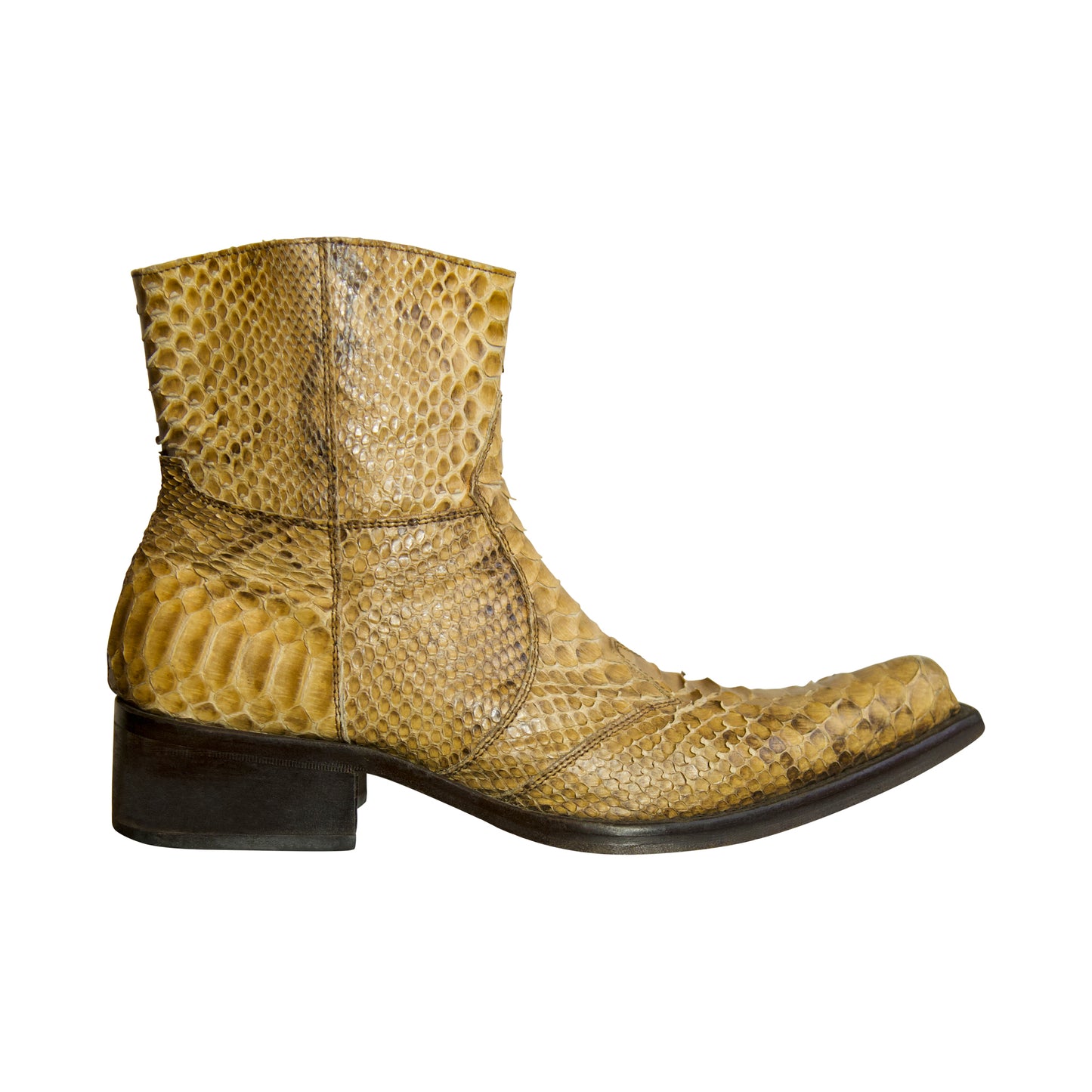 Vintage Lavoreta Phython Leather Rancher Boots