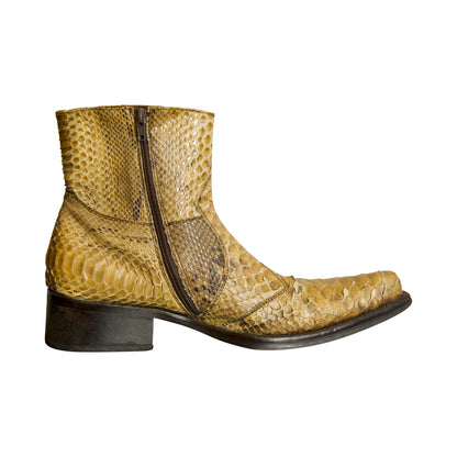 Vintage Lavoreta Phython Leather Rancher Boots