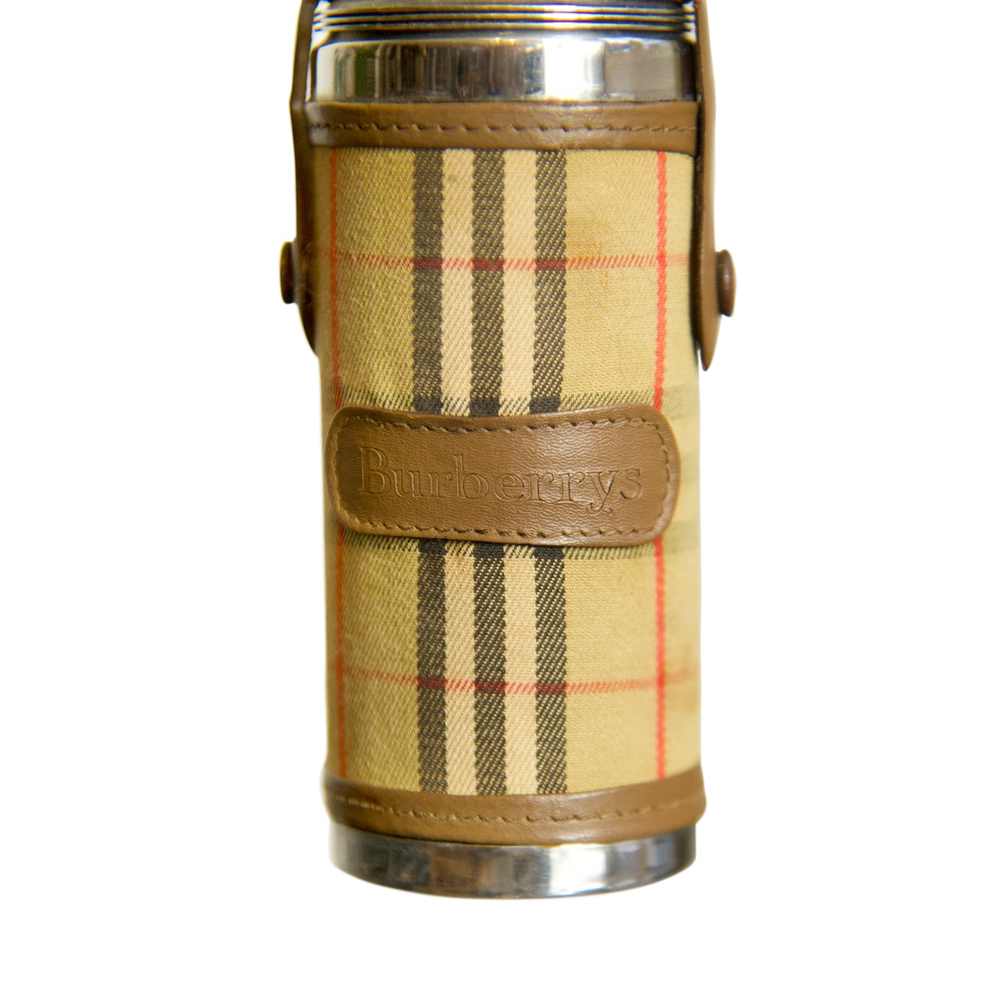 90's Burrberry Nova Check Scotch Flask Set