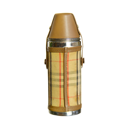 90's Burrberry Nova Check Scotch Flask Set