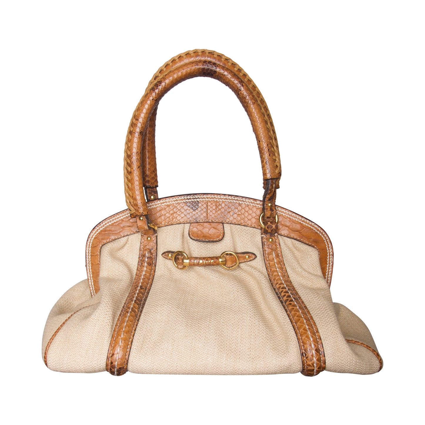 2007 Christian Dior Python-Trimmed Frame Bag