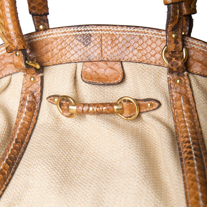 2007 Christian Dior Python-Trimmed Frame Bag