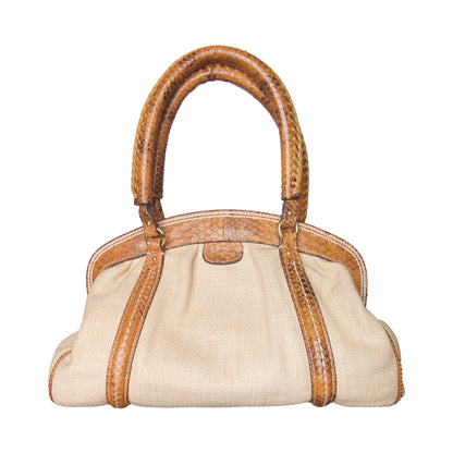 2007 Christian Dior Python-Trimmed Frame Bag