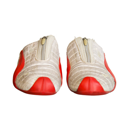 Puma Silver Quilted Red Lined Zip Up Football Boots