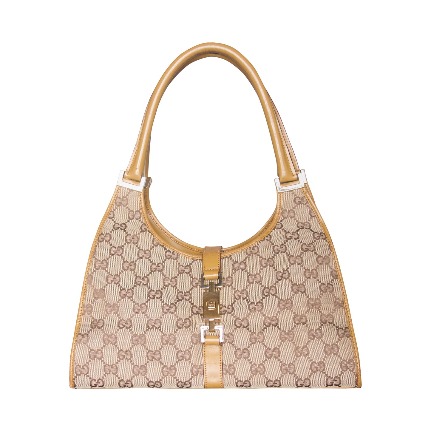 Gucci Jackie Brown Monogram Hand Bag