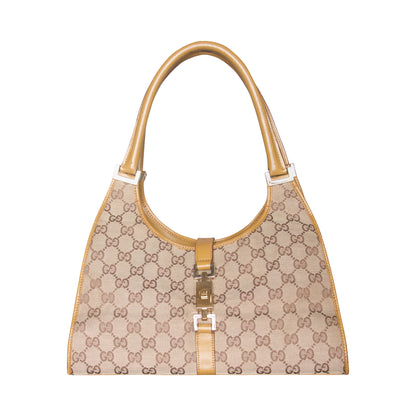 Gucci Jackie Brown Monogram Hand Bag