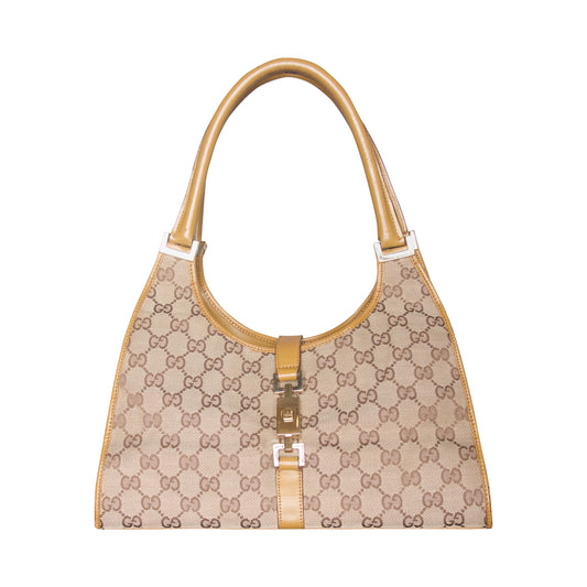 Gucci Jackie Brown Monogram Hand Bag