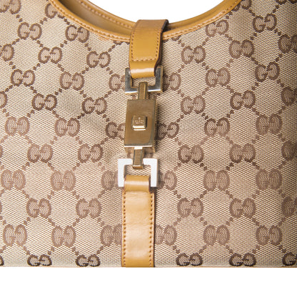 Gucci Jackie Brown Monogram Hand Bag