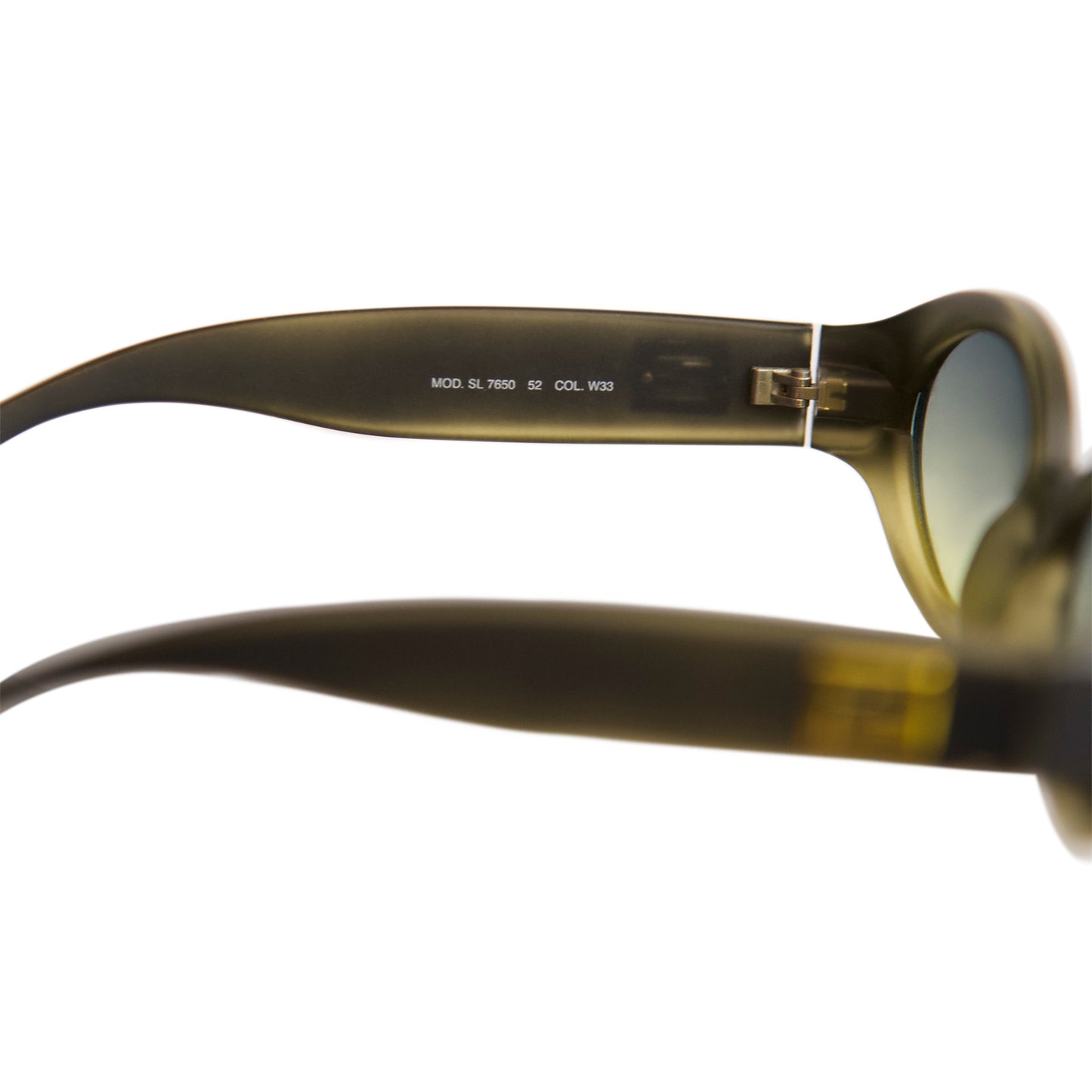 Fendi Olive Gold Logo Oval Sunglasses