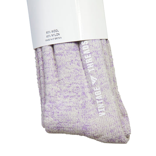 Vintage Threads Lilac Mixed Knit Socks