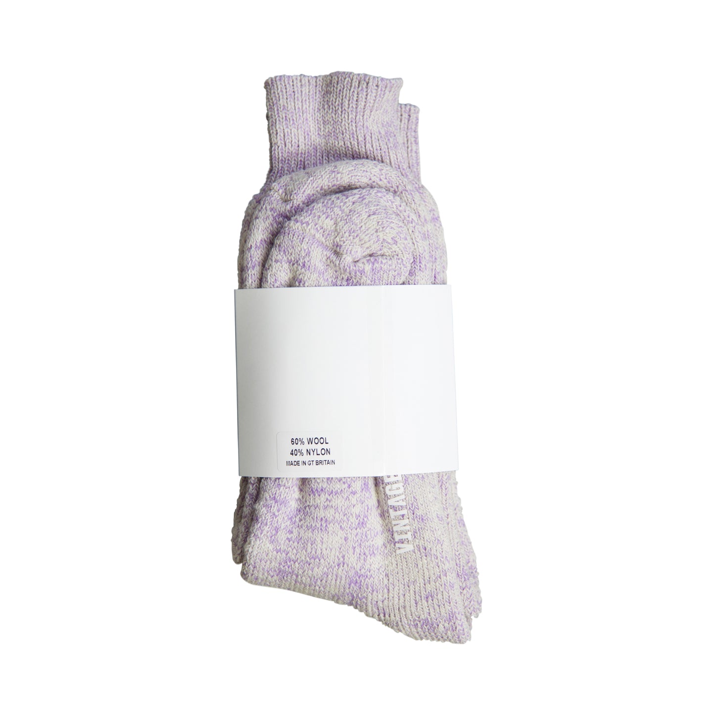 Vintage Threads Lilac Mixed Knit Socks