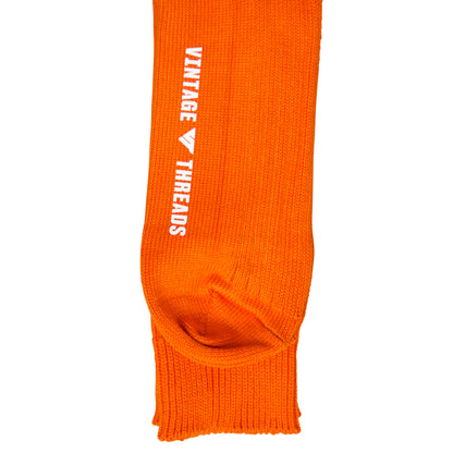 Vintage Threads Orange Cotton Stripe Socks