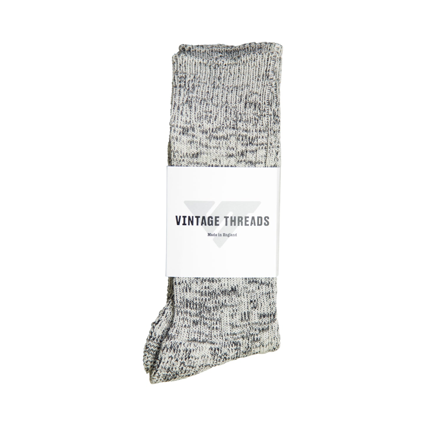 Vintage Threads Grey Mixed Knit Socks