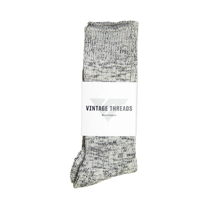 Vintage Threads Grey Mixed Knit Socks