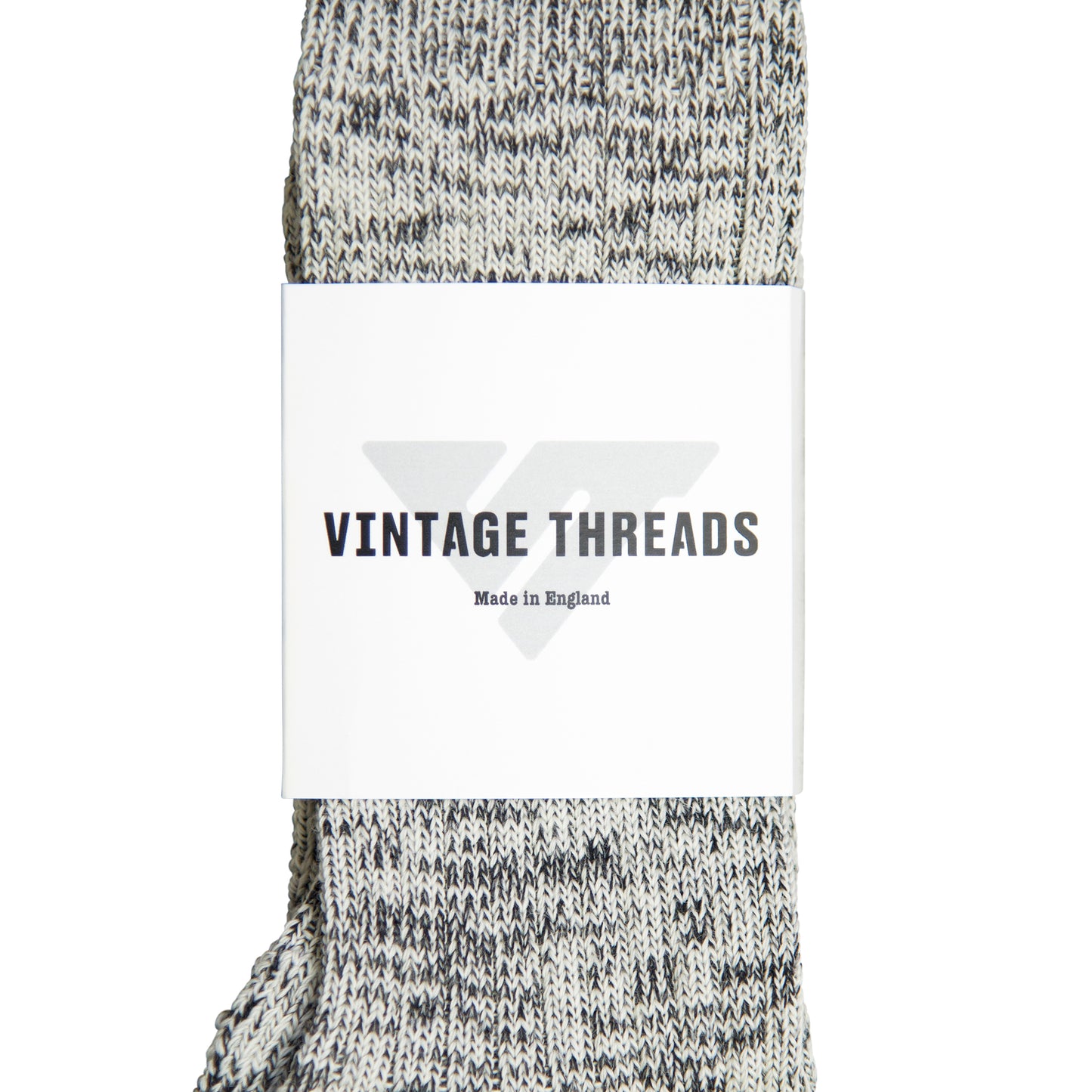 Vintage Threads Grey Mixed Knit Socks