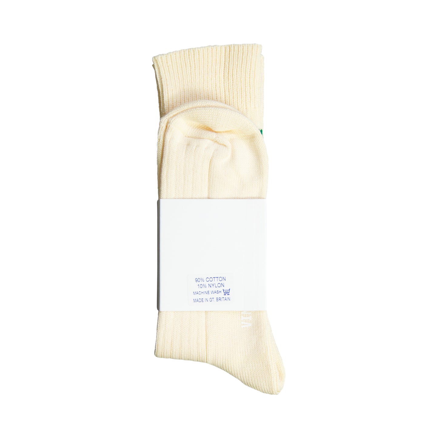 Vintage Threads Cream Cotton Stripe Socks