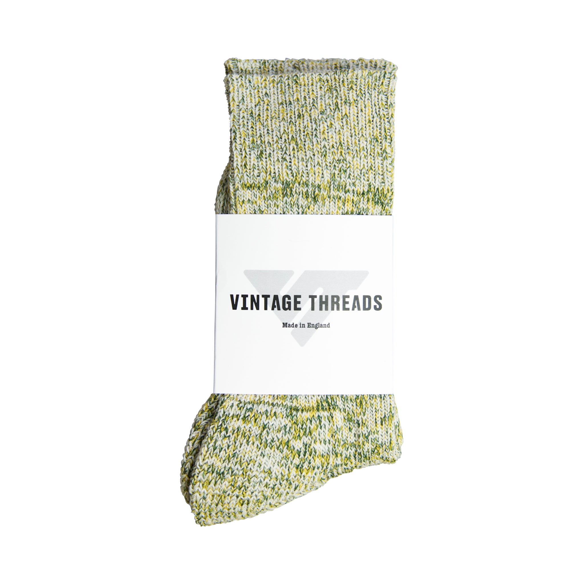 Vintage Threads Green Mixed Knit Socks