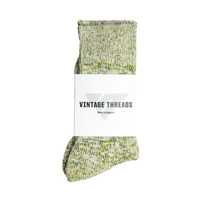 Vintage Threads Green Mixed Knit Socks