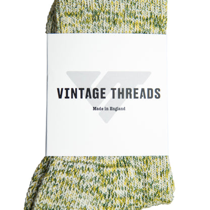 Vintage Threads Green Mixed Knit Socks