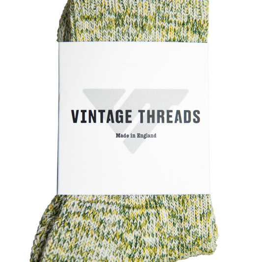 Vintage Threads Green Mixed Knit Socks