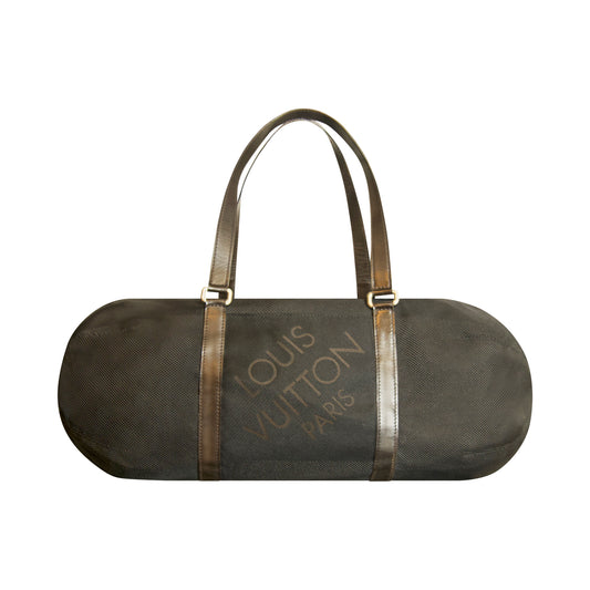 Louis Vuitton Damier Geant Attaquant Leather Strap Black Canvas Travel Bag