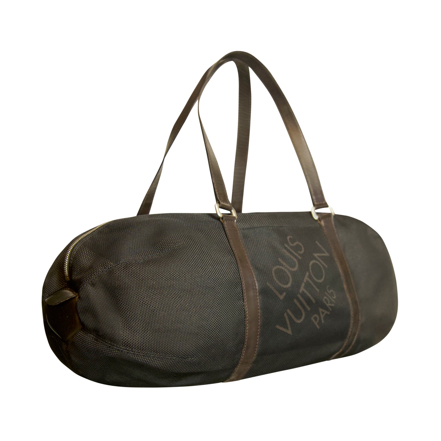 Louis Vuitton Damier Geant Attaquant Leather Strap Black Canvas Travel Bag