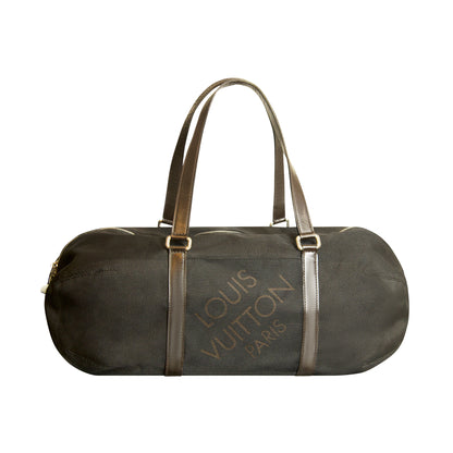 Louis Vuitton Damier Geant Attaquant Leather Strap Black Canvas Travel Bag