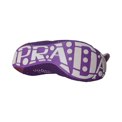 Prada Sport Purple Mesh Patent Leather Ballet Flats