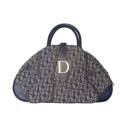 Christian Dior Blue Monogram Canvas Trotter Bag