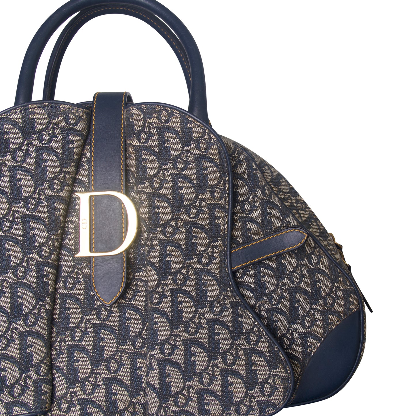 Christian Dior Blue Monogram Canvas Trotter Bag