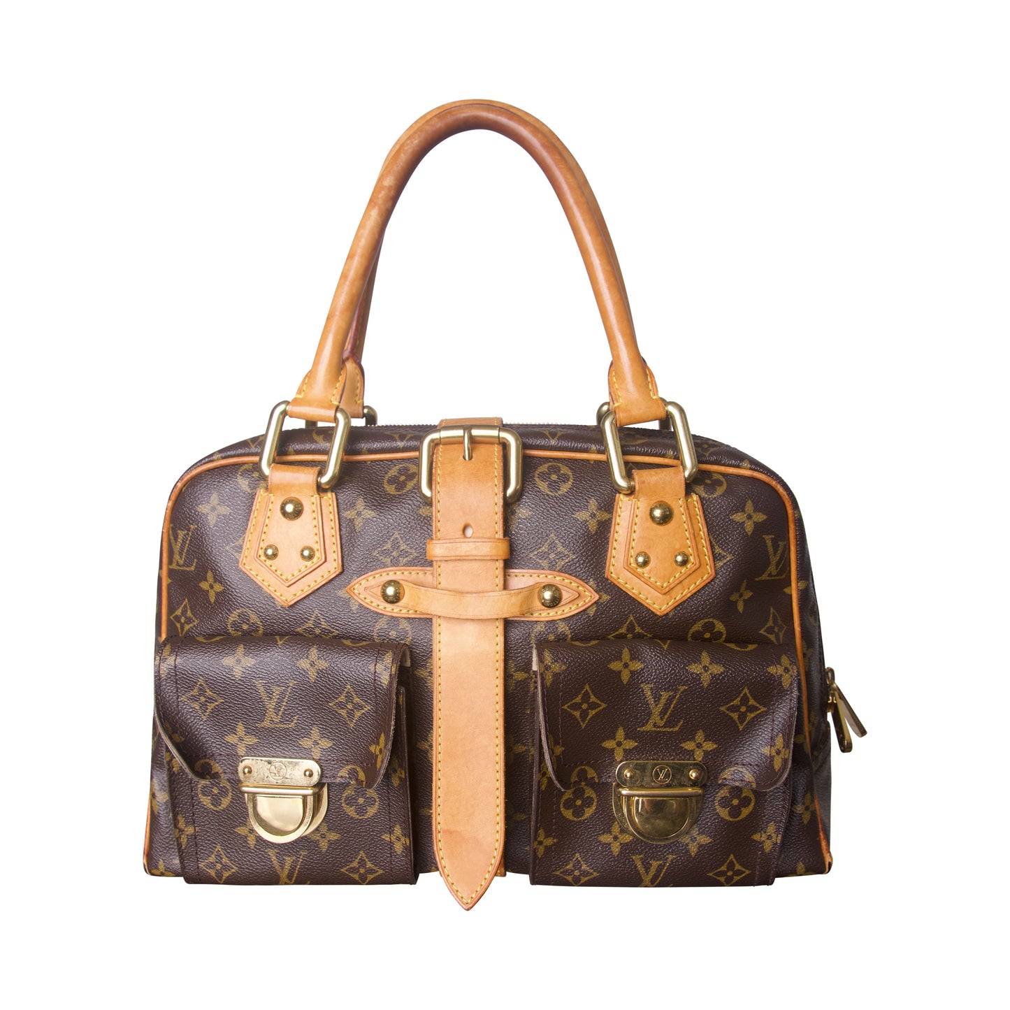Louis Vuitton Monogram Manhattan Hardware Detailed Shoulder Bag