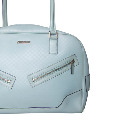 Gucci Tom Ford Powder Blue Microguccissma Capri Bowler Handbag