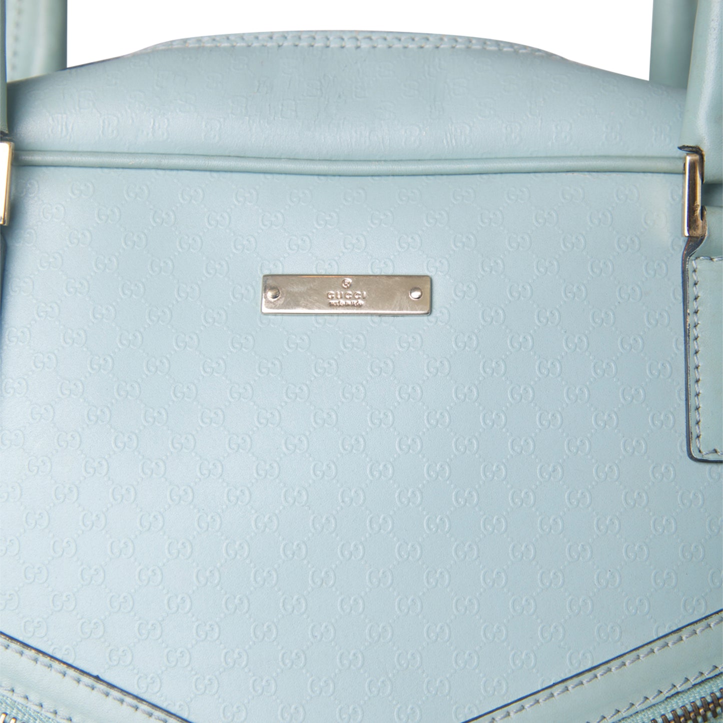 Gucci Tom Ford Powder Blue Microguccissma Capri Bowler Handbag