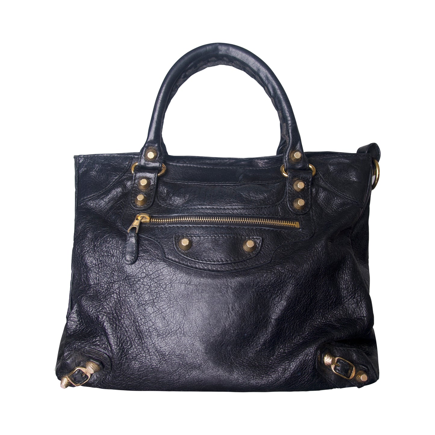 Balenciaga Giant 12 Gold City Bag Lambskin Leather Shoulder Bag