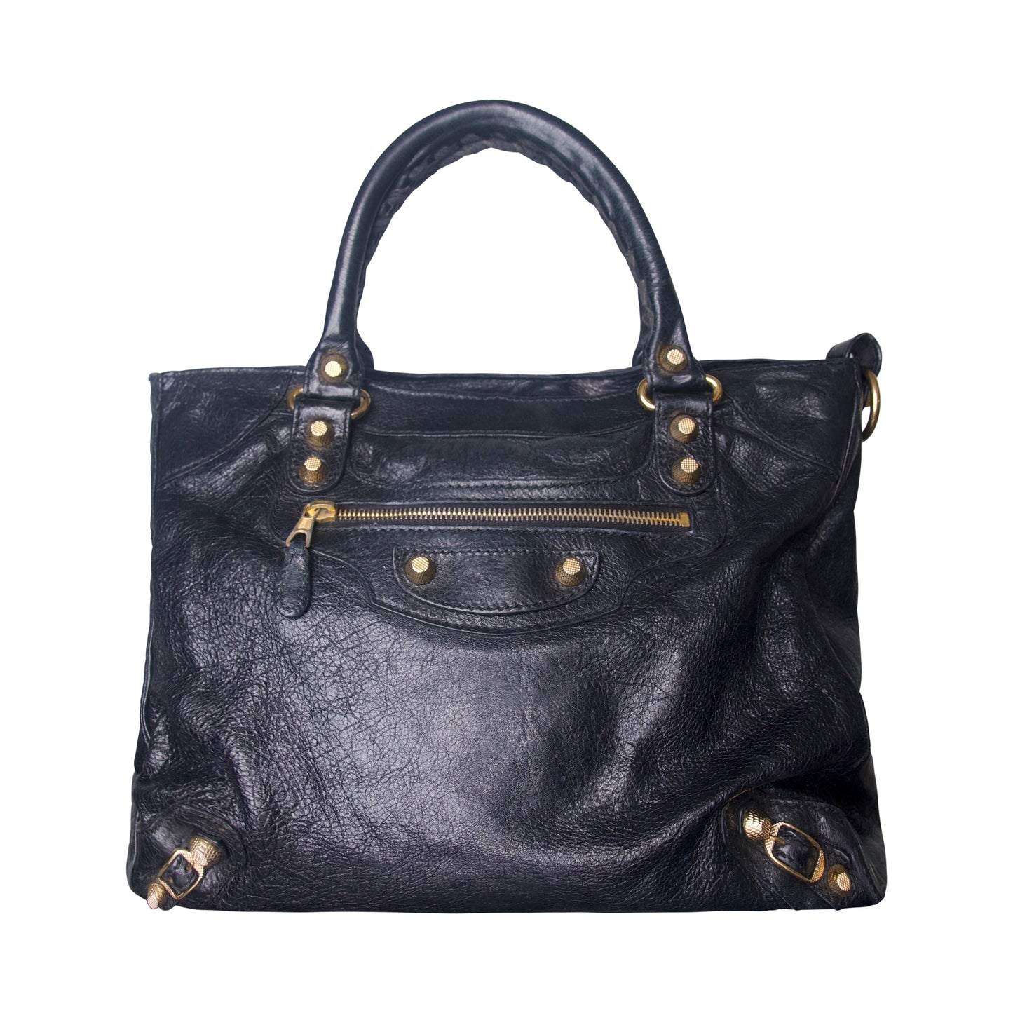 Balenciaga Giant 12 Gold City Bag Lambskin Leather Shoulder Bag
