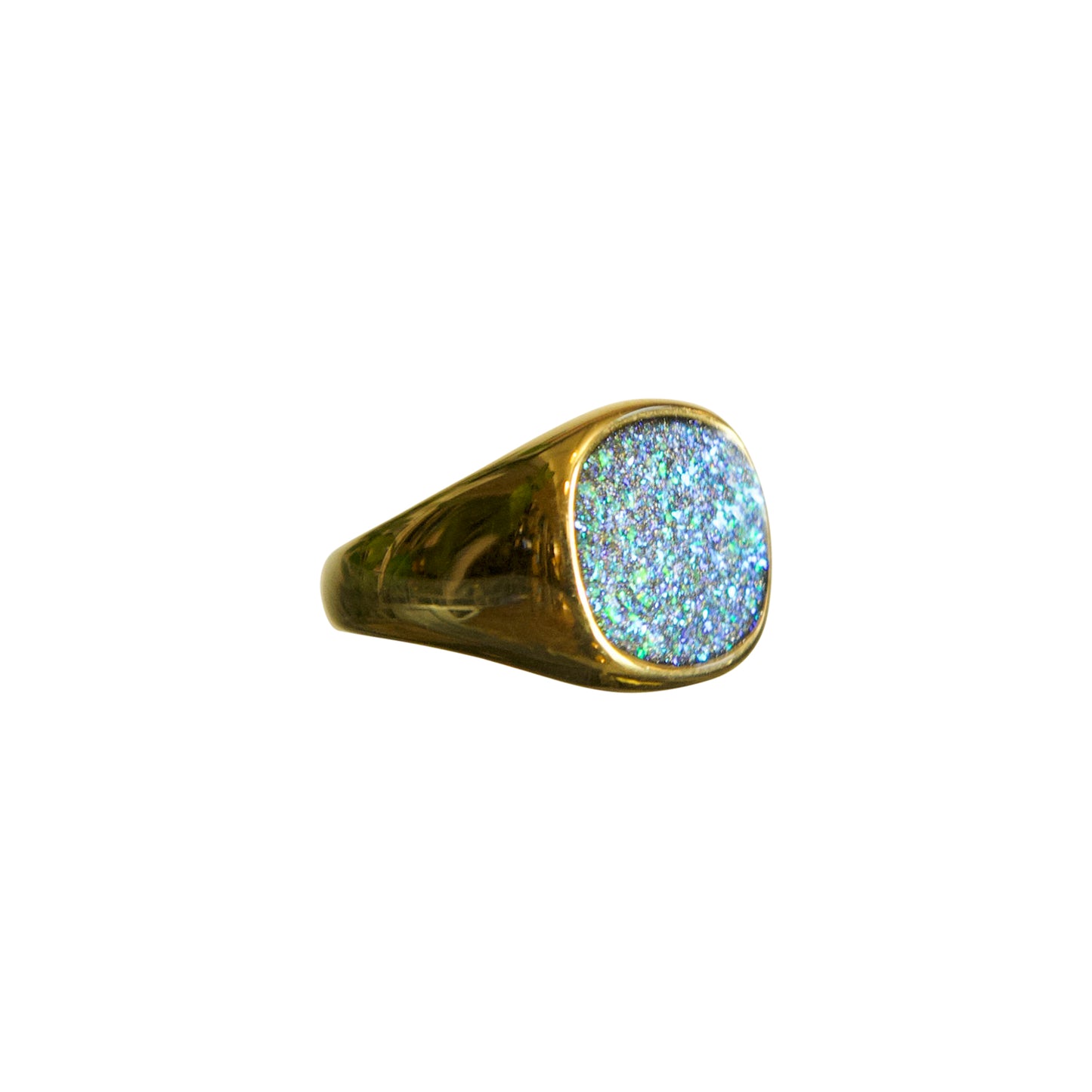 Gold Opal Signet Ring