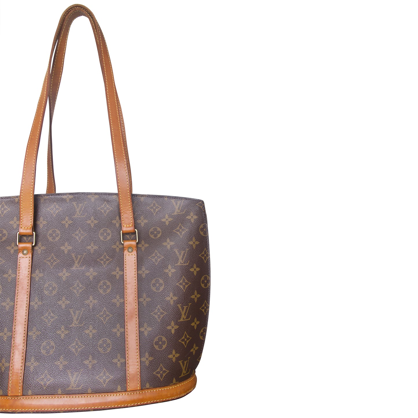 Louis Vuitton Monogram Babylone Leather Trim Tote Bag