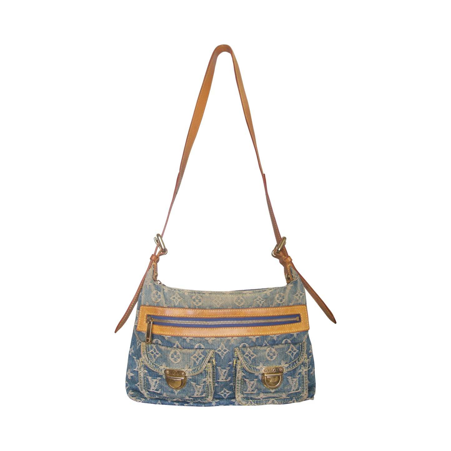 Louis Vuitton Blue Denim Monogram PM Shoulder Bag