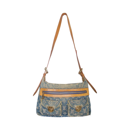 Louis Vuitton Blue Denim Monogram PM Shoulder Bag