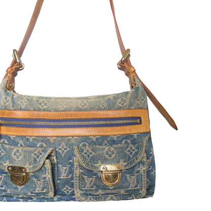 Louis Vuitton Blue Denim Monogram PM Shoulder Bag