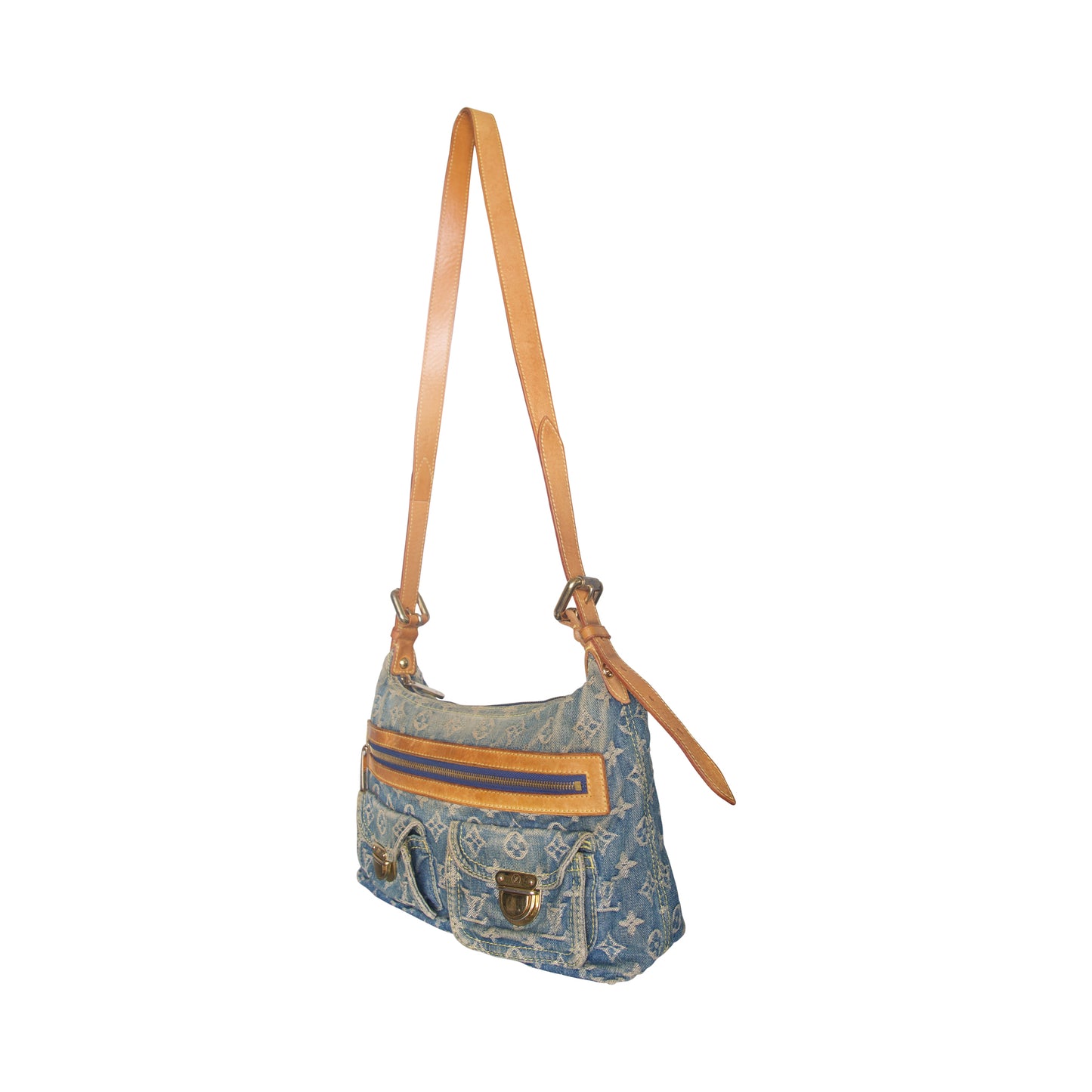 Louis Vuitton Blue Denim Monogram PM Shoulder Bag