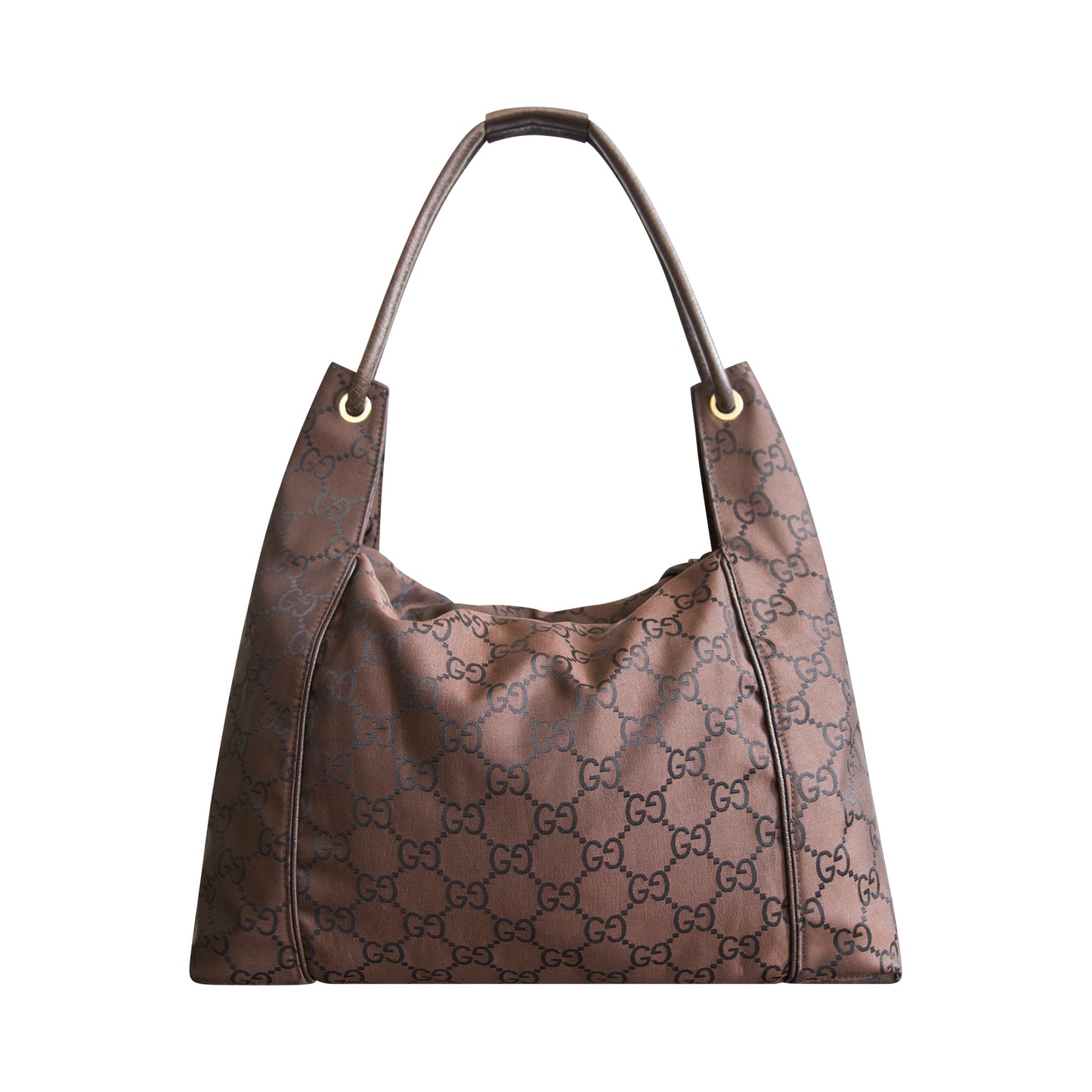 Gucci Brown Monogram Nylon Hobo Bag