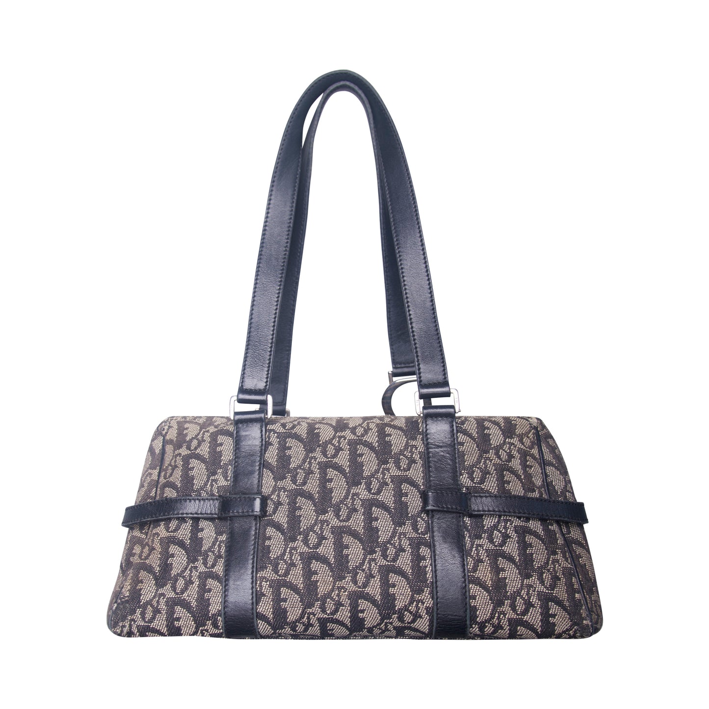 2000s Christian Dior Monogram Spellout Strap Trotter Mini Bowling Bag