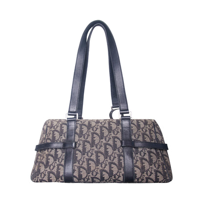 2000s Christian Dior Monogram Spellout Strap Trotter Mini Bowling Bag